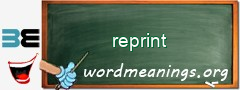 WordMeaning blackboard for reprint